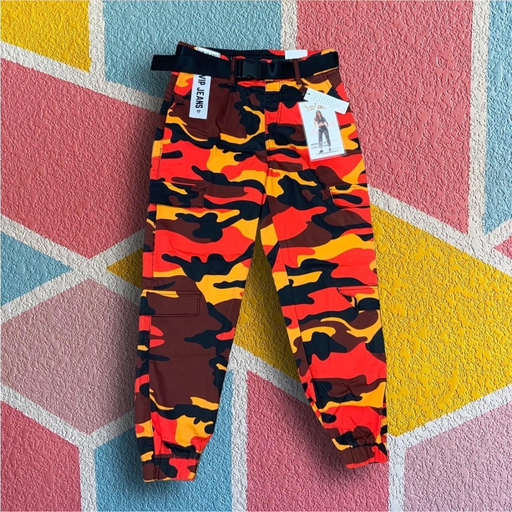 NWT Orange Fashion Camo Pants